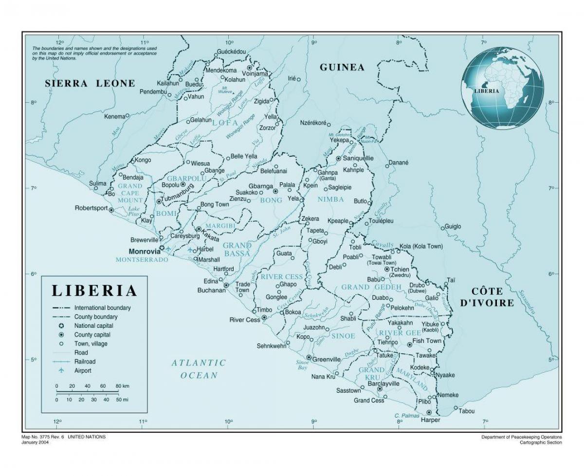 kaart Libeeria lennujaam