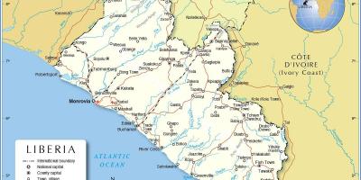 Kaart Libeeria lääne-aafrika