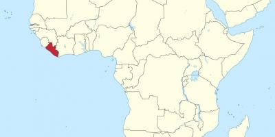 Kaart Libeeria aafrika